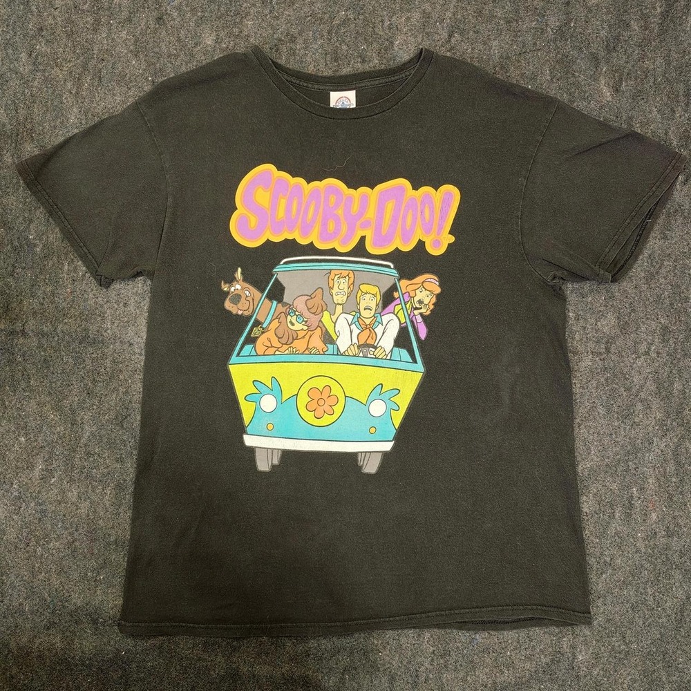 Scooby Doo Mystery Machine Graphic T-Shirt Mens Large Black Delta Pro Weight